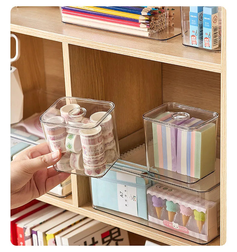 Acrylic Drawer Organizer Box with Lid – Clear Storage Solution