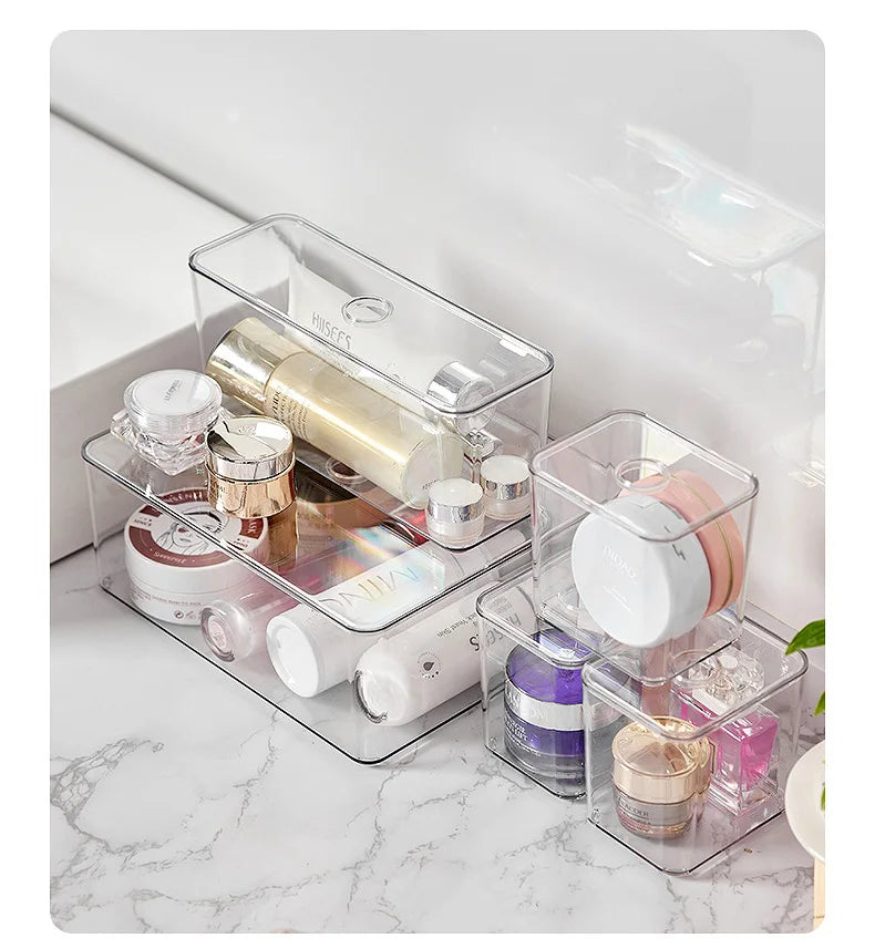 Acrylic Drawer Organizer Box with Lid – Clear Storage Solution