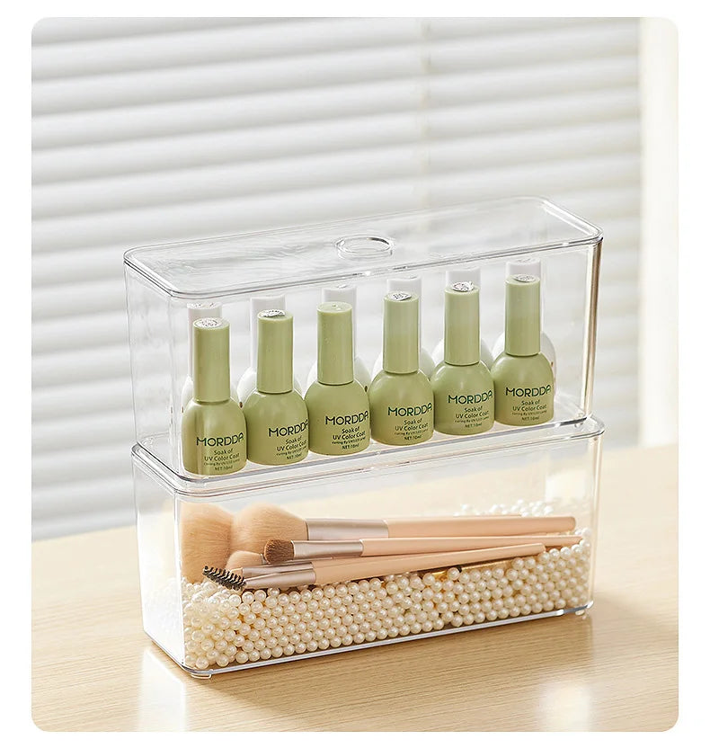 Acrylic Drawer Organizer Box with Lid – Clear Storage Solution