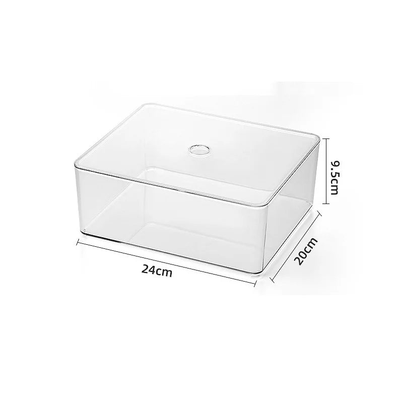 Acrylic Drawer Organizer Box with Lid – Clear Storage Solution