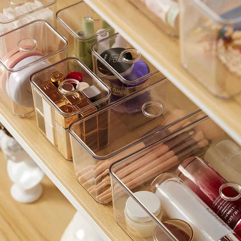 Acrylic Drawer Organizer Box with Lid – Clear Storage Solution