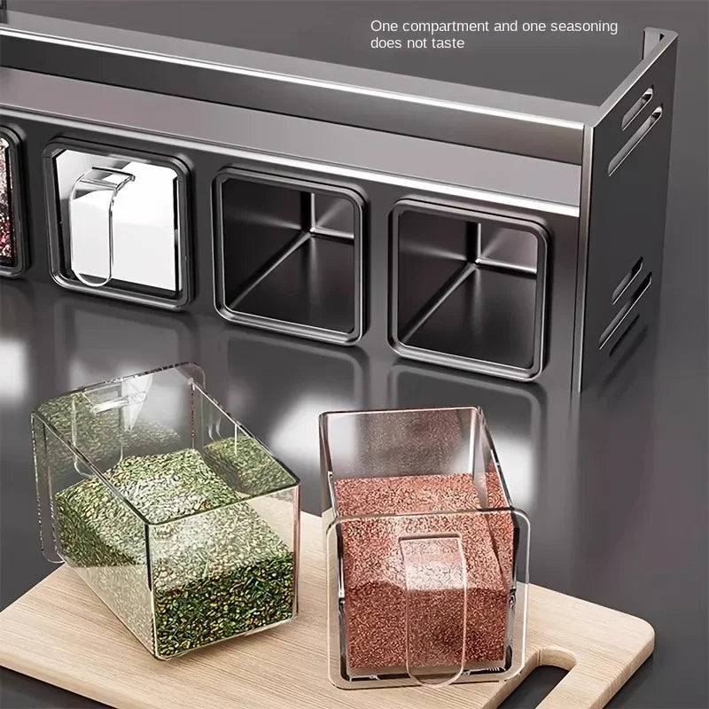 Stainless Steel Wall-Mounted Spice Rack