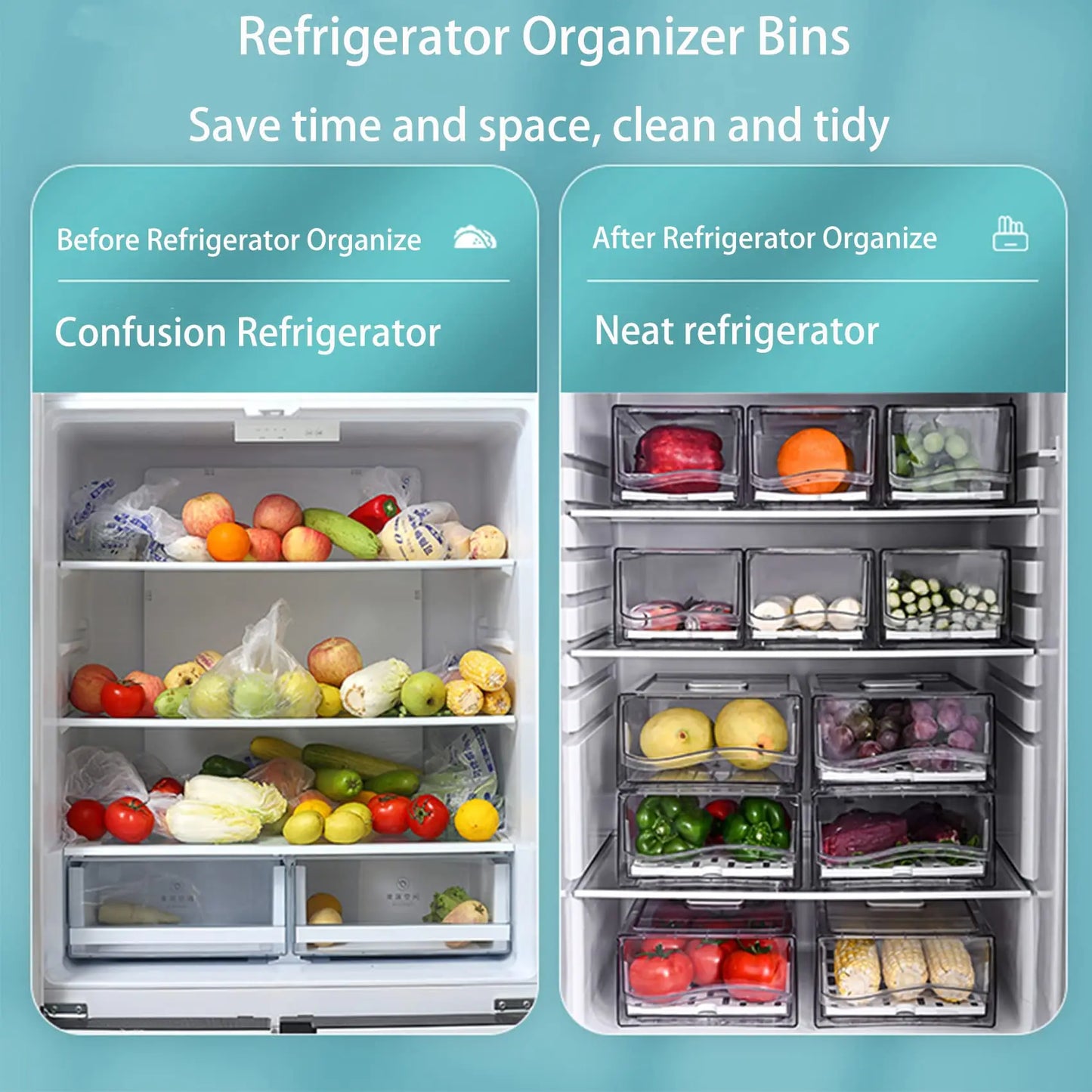 FreshStack 360° Fridge Storage Bins