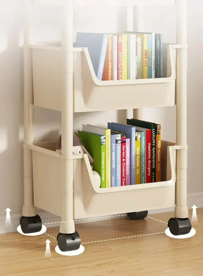 Multi-Tier Movable Storage Rack with Wheels