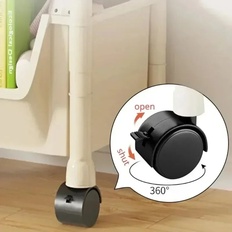 Multi-Tier Movable Storage Rack with Wheels