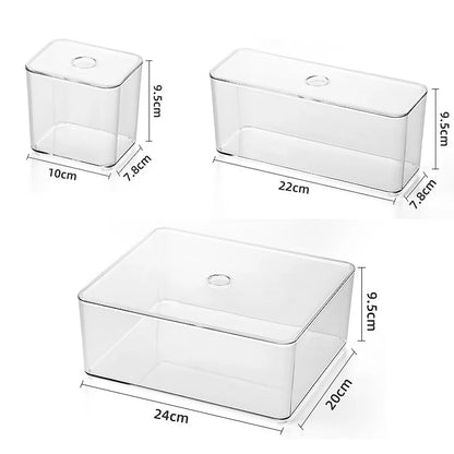 Acrylic Drawer Organizer Box with Lid – Clear Storage Solution