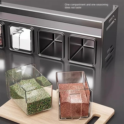 Stainless Steel Wall-Mounted Spice Rack