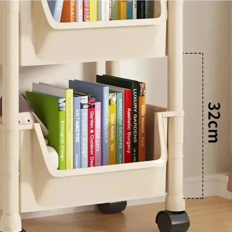 Multi-Tier Movable Storage Rack with Wheels