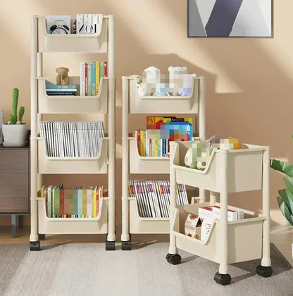 Multi-Tier Movable Storage Rack with Wheels