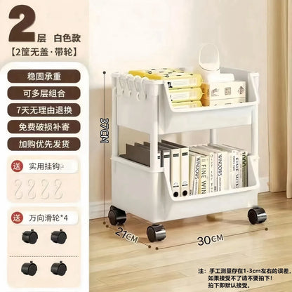 Multi-Tier Movable Storage Rack with Wheels